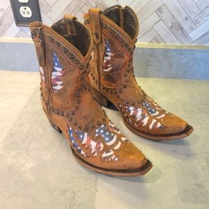 Lane Old Glory flag western boots